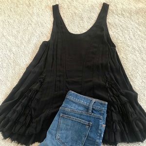 Free People flowy black top